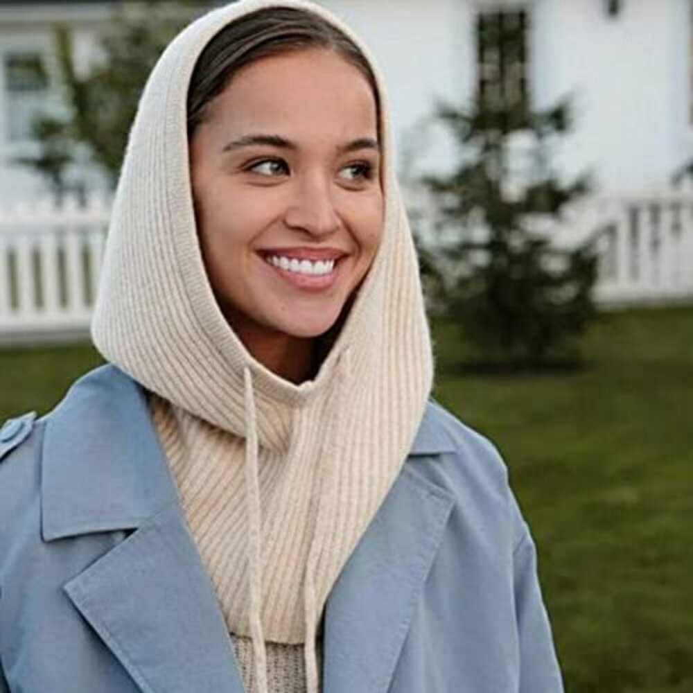 Warm Winter Balaclava Knit Beanie Hooded Scarf Skull Cap One Size - Picture 3 of 8